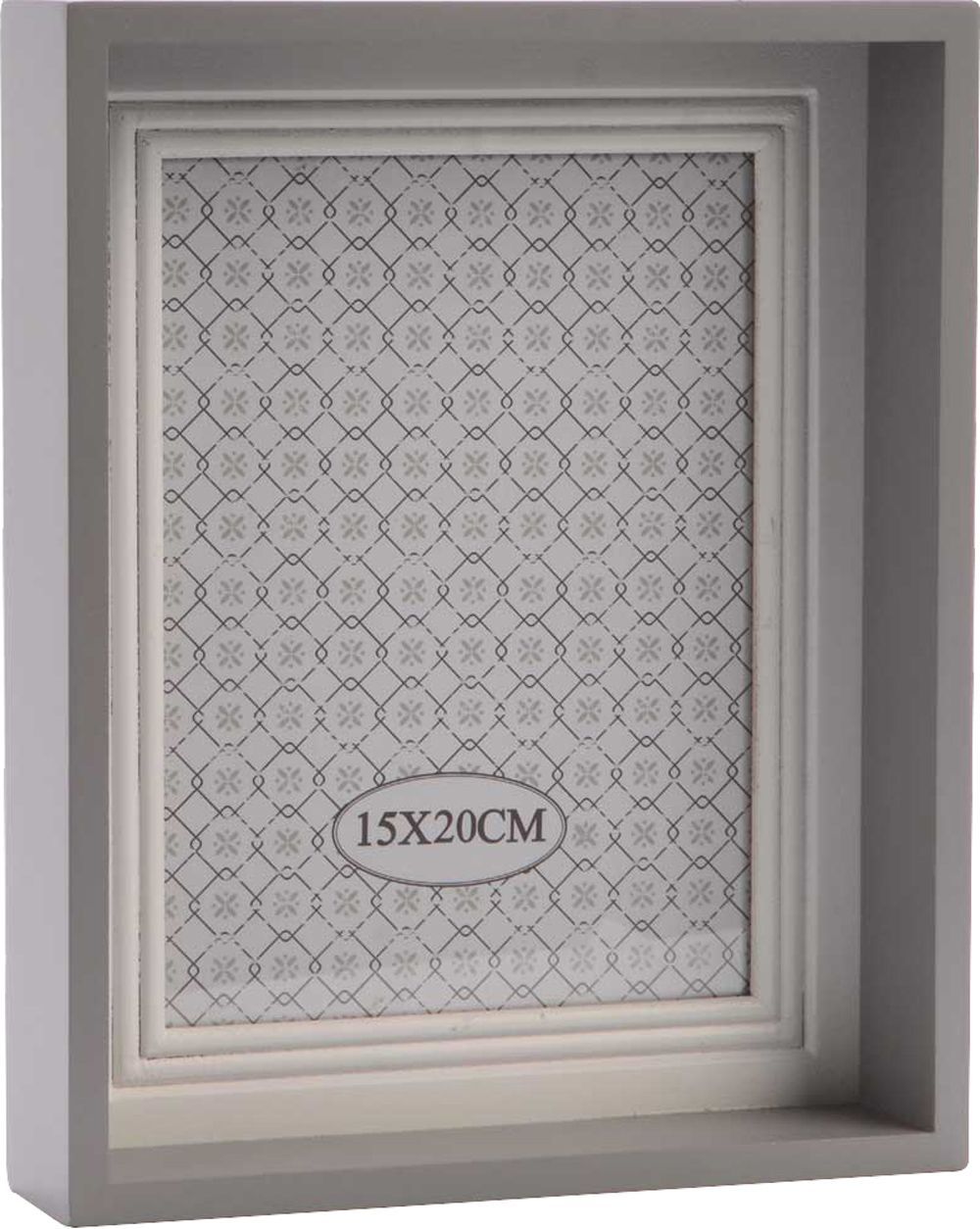 Cadre photo gris et blanc 15 x 20cm