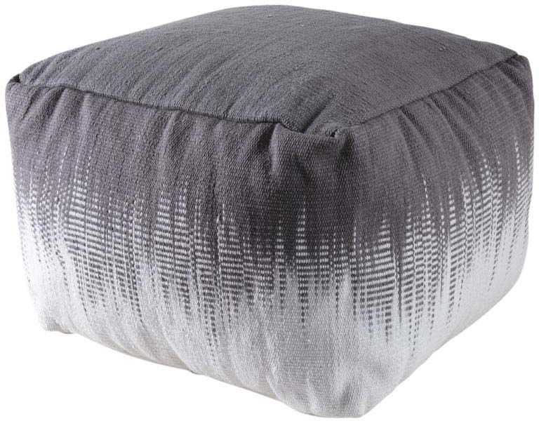 Pouf carré en coton plumes