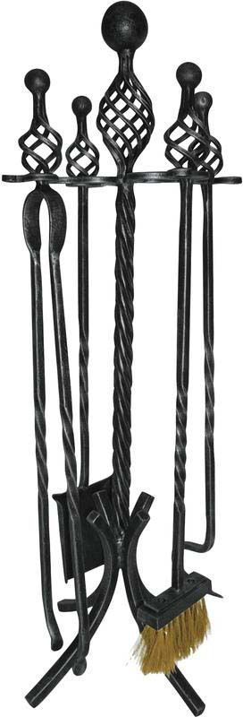 Serviteur de cheminée antique 4 accessoires