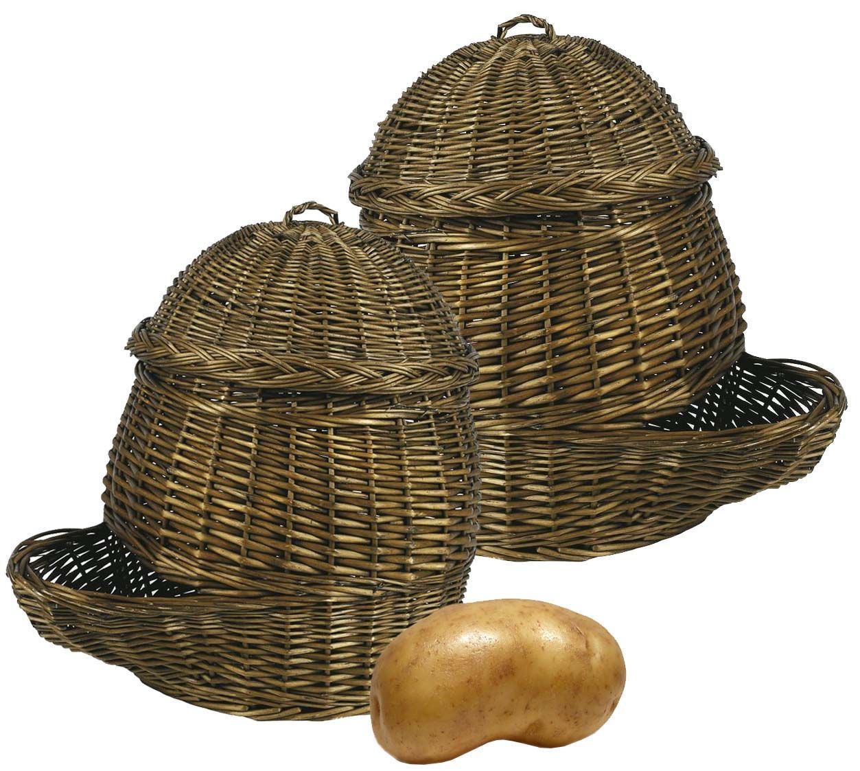 Patatières en osier (Lot de 2)