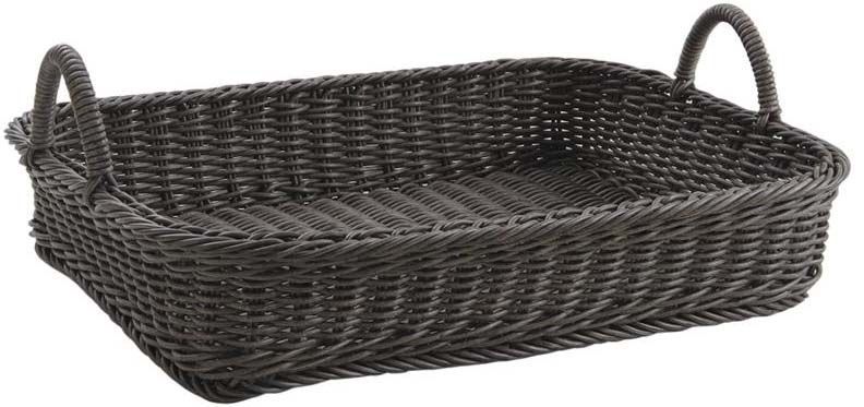 Manne en rotin synthétique gris