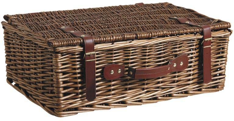 Valise en osier clair