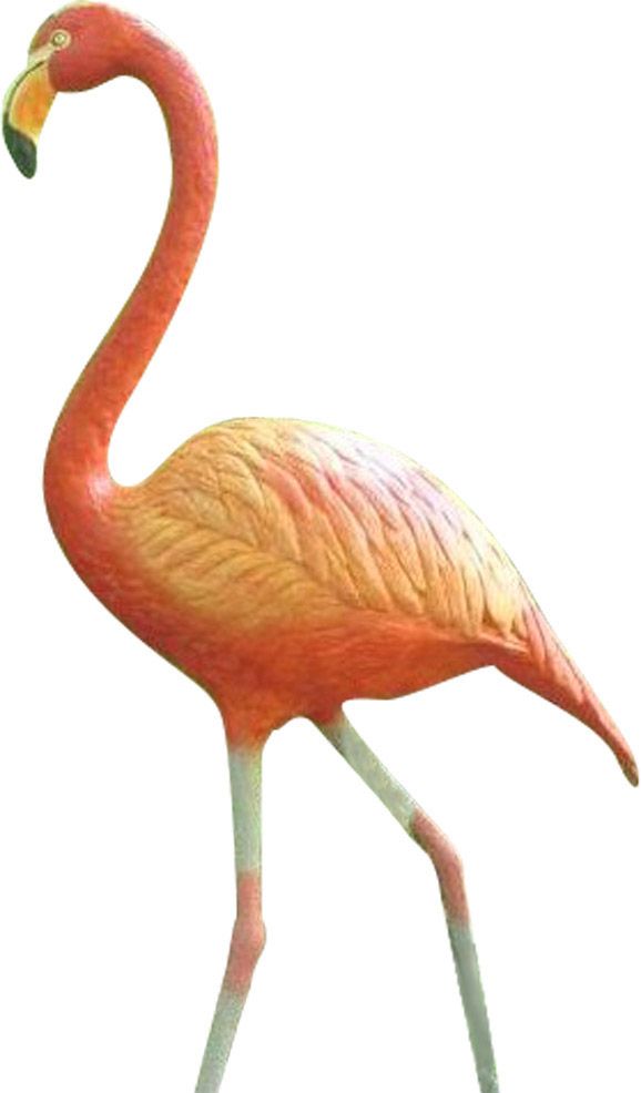 Flamant rose en résine 98 cm