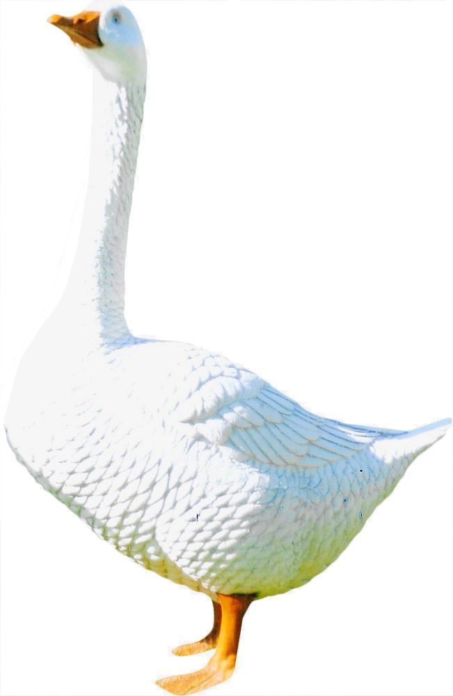 Oie blanche en résine 68 cm