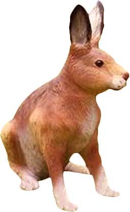 Lièvre assis en résine 60 cm