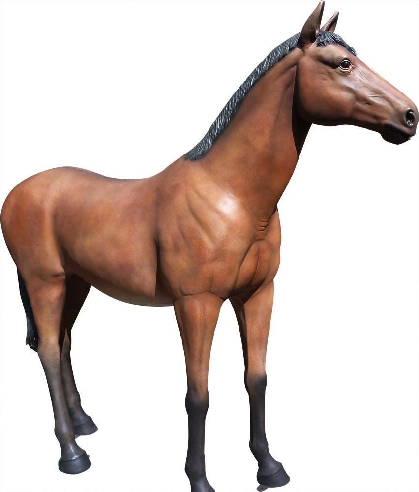 Cheval brun en résine 225 cm