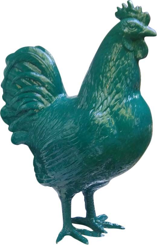 Coq de couleur en résine 38 cm