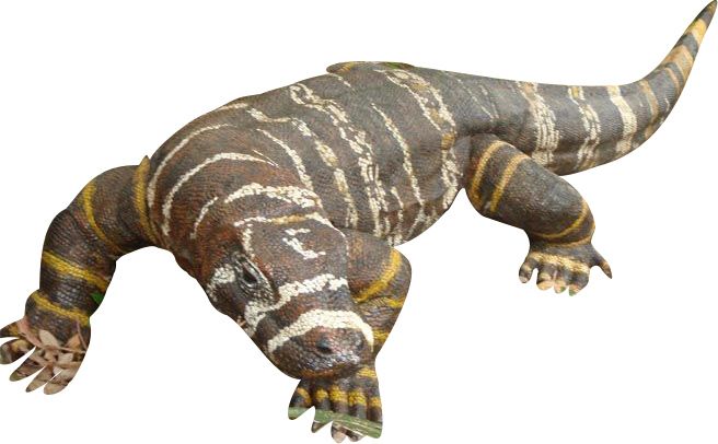 Varan de Kommodo en résine 325 cm
