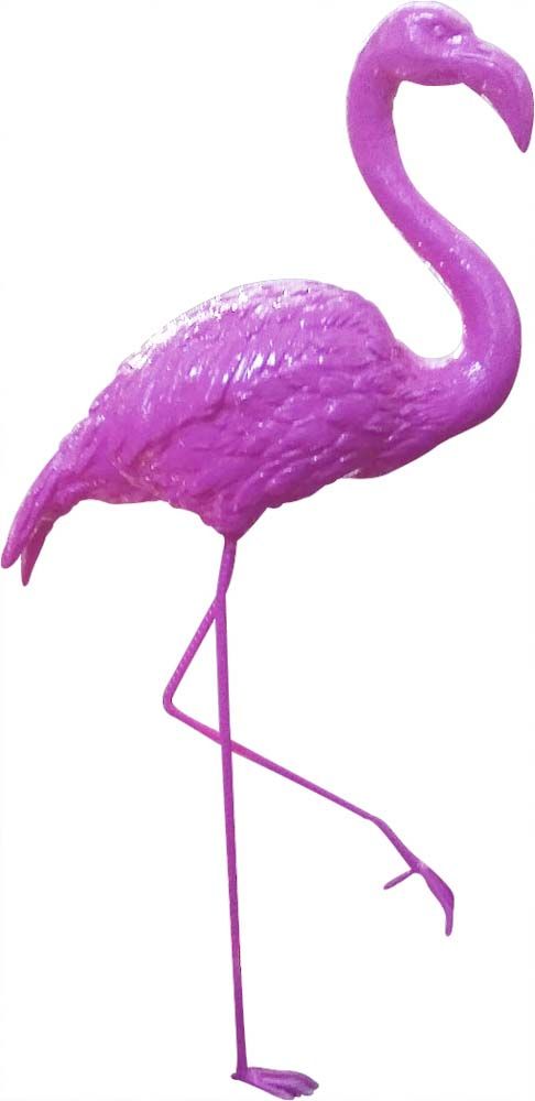 Flamant rose coloré en résine