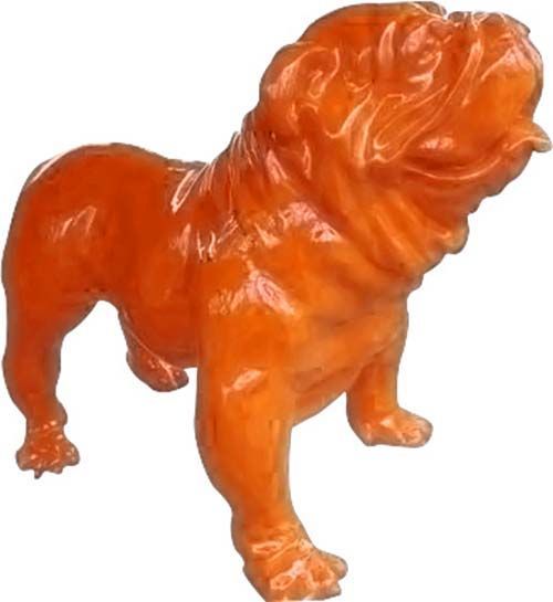 Bouldogue anglais XXL coloré en résine