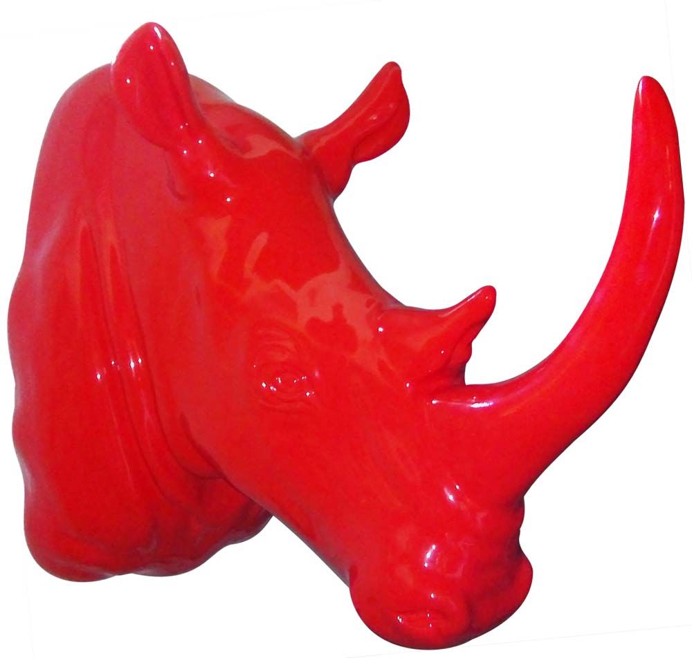 Trophée de rhinocéros en résine 108 cm