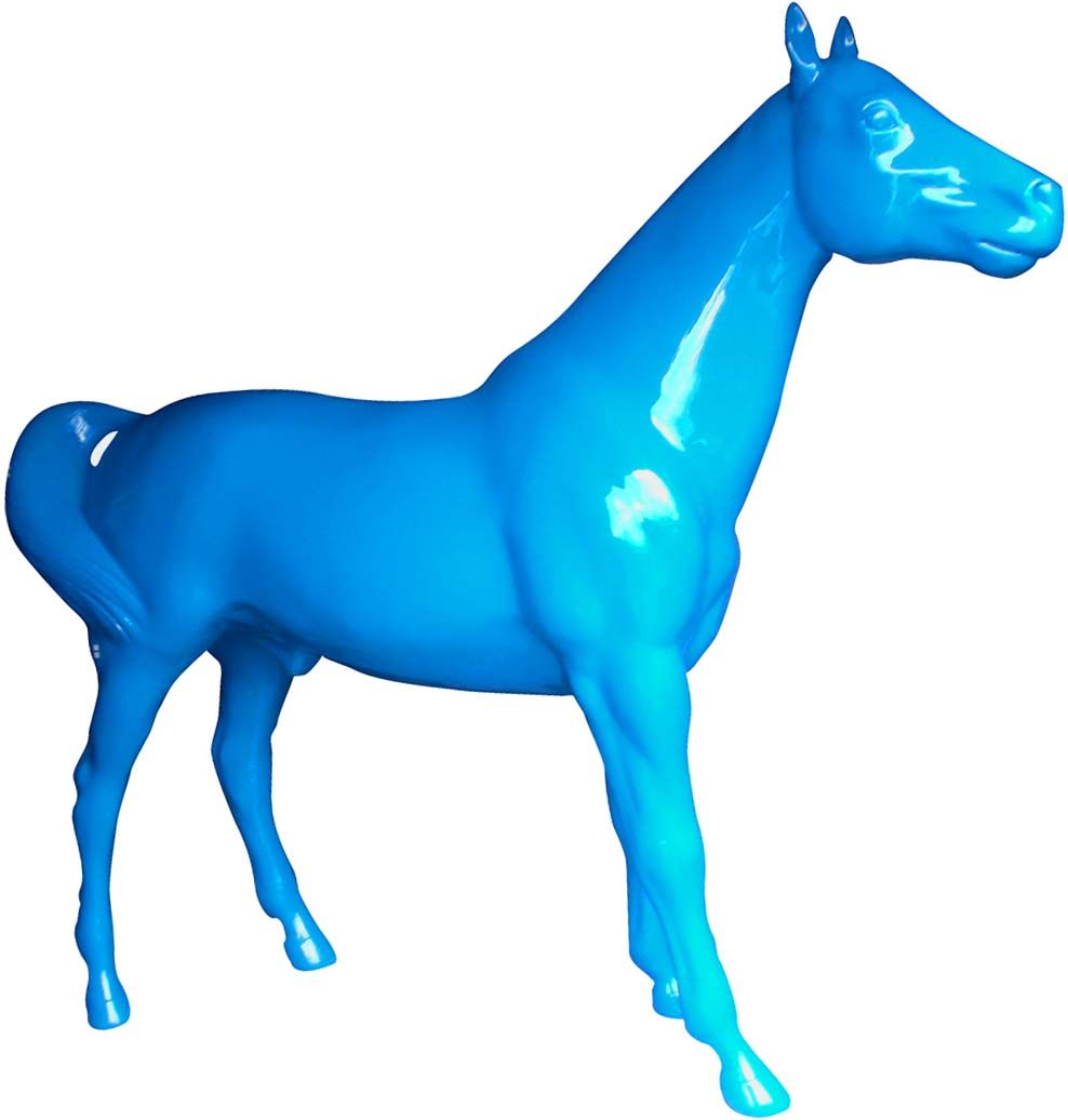 Cheval design lisse en résine