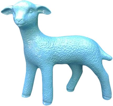 Agneau design en résine 52 cm