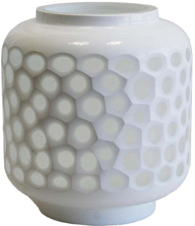 Photophore nid d'abeille en verre teinté