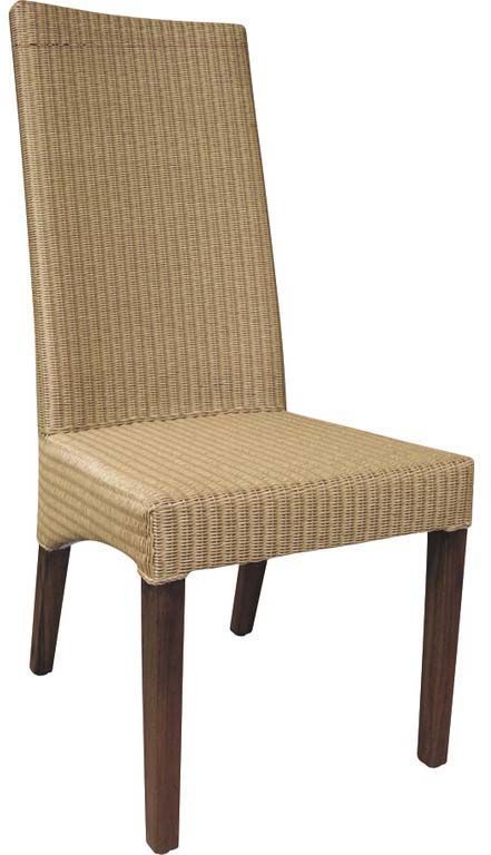 Chaise en loom et teck Simona