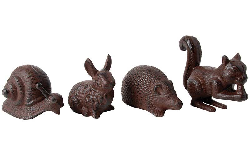 Animaux du jardin en fonte (Lot de 4)