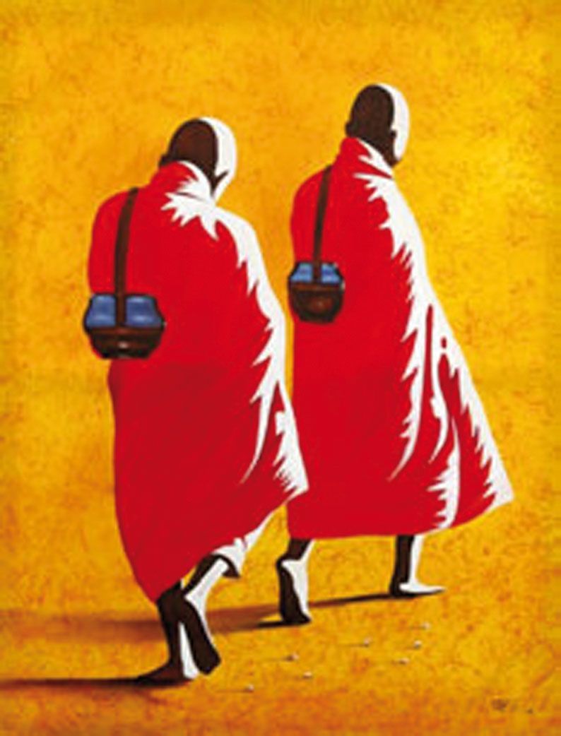 Tableau Moines bouddhistes