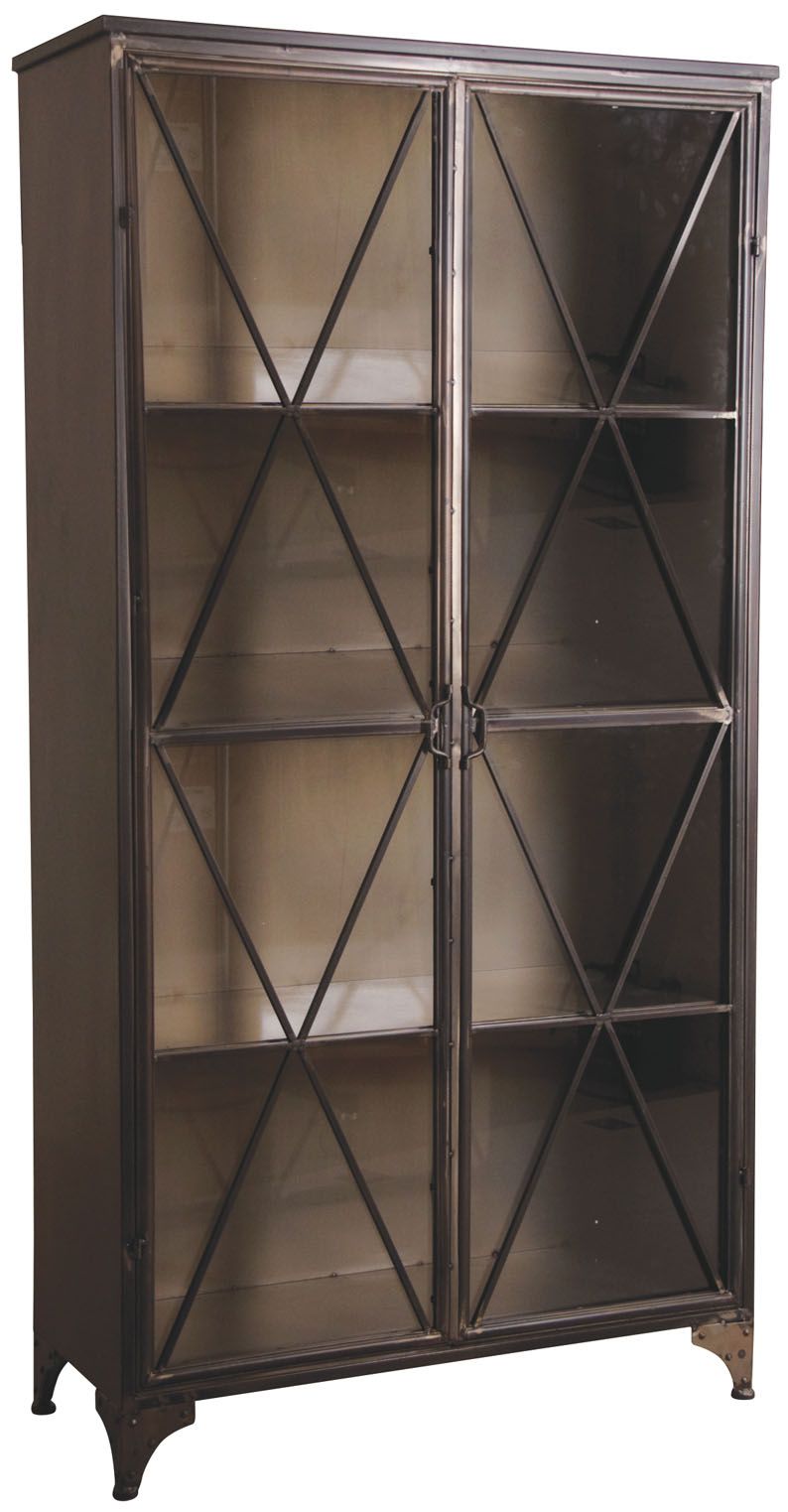 Armoire en métal et verre