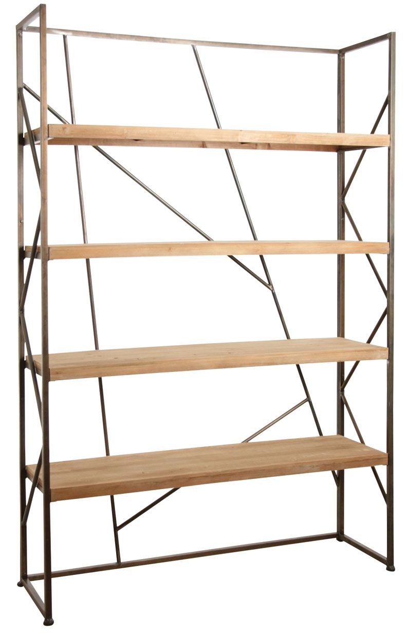 Etagère en bois et métal