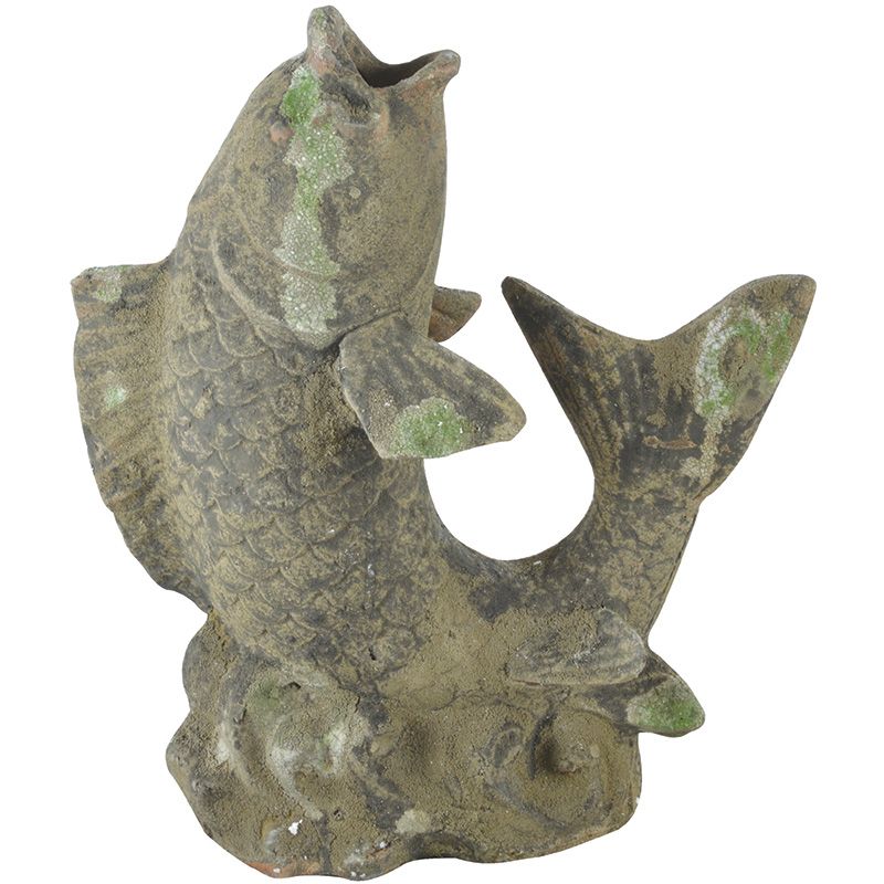 Poisson décoratif en terre cuite