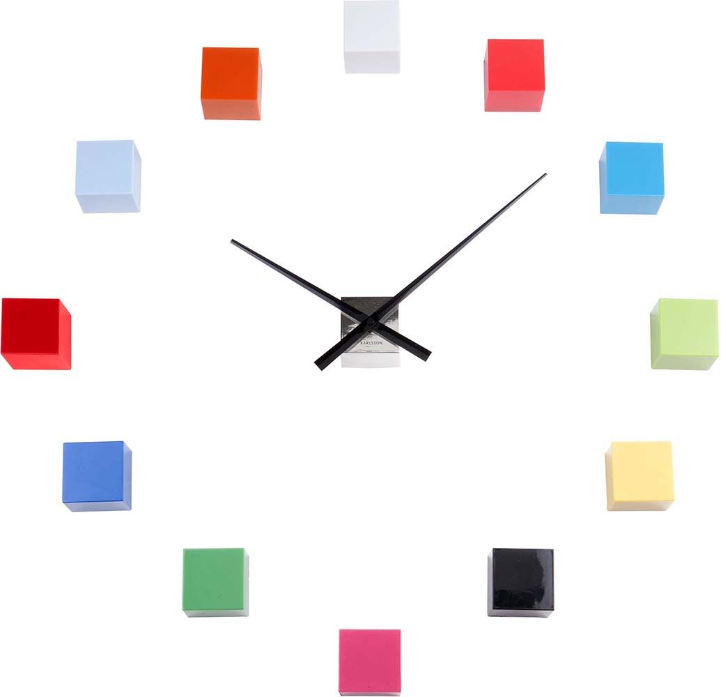 Horloge cubique DIY multicolore