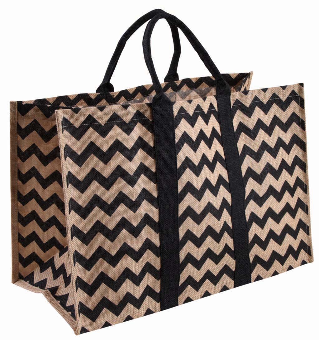 Sac à bûches en toile de jute Origami