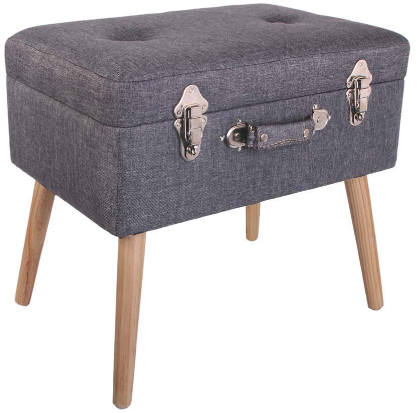 Pouf et valise de rangement sur pieds