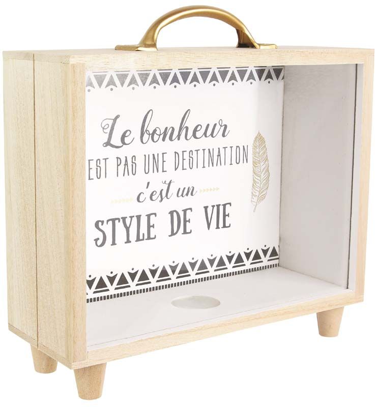 Tirelire en forme de valise Modèle 1