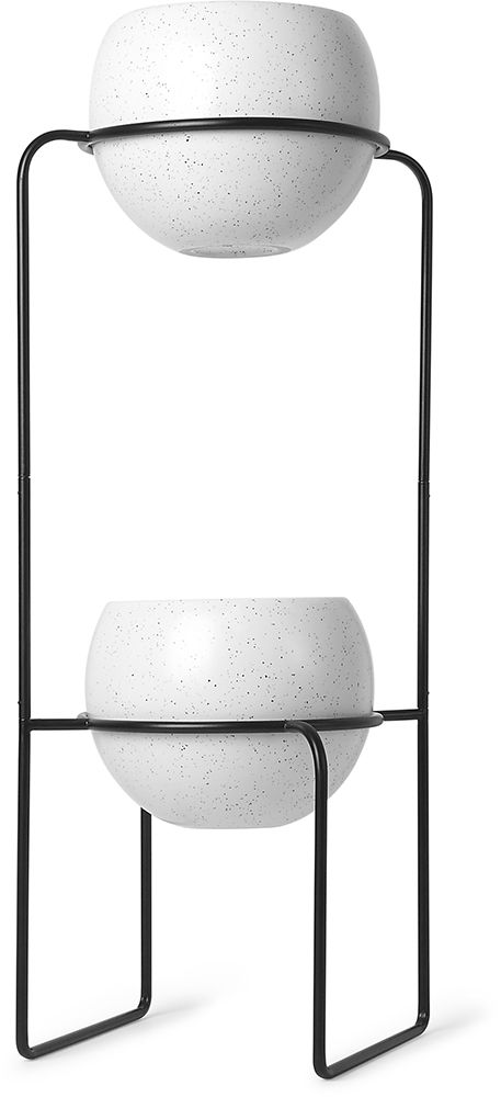 Structure supperposée avec 2 pots de fleur en céramique Nesta