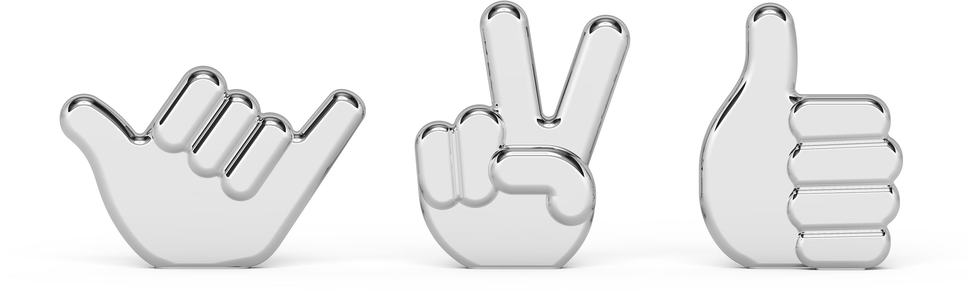 Porte photo à poser Signe de la main (Lot de 3)