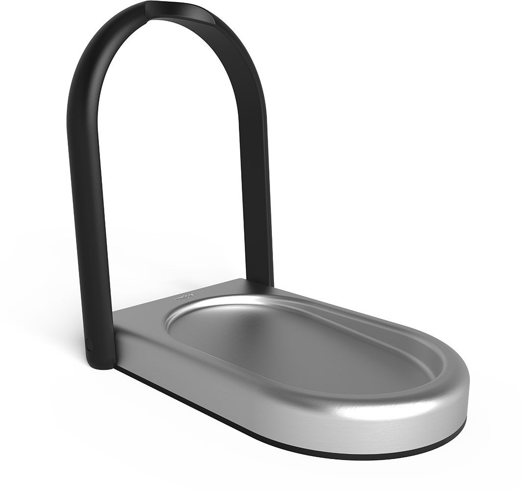 Repose cuillère rétractable en inox et caoutchouc Laydle