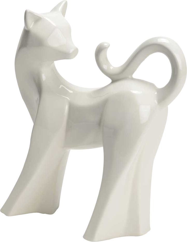 Chat blanc en céramique Felio