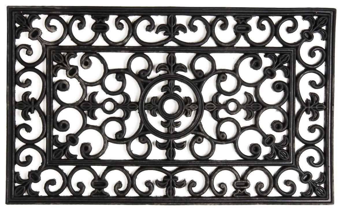 Paillasson noir en latex Ostra