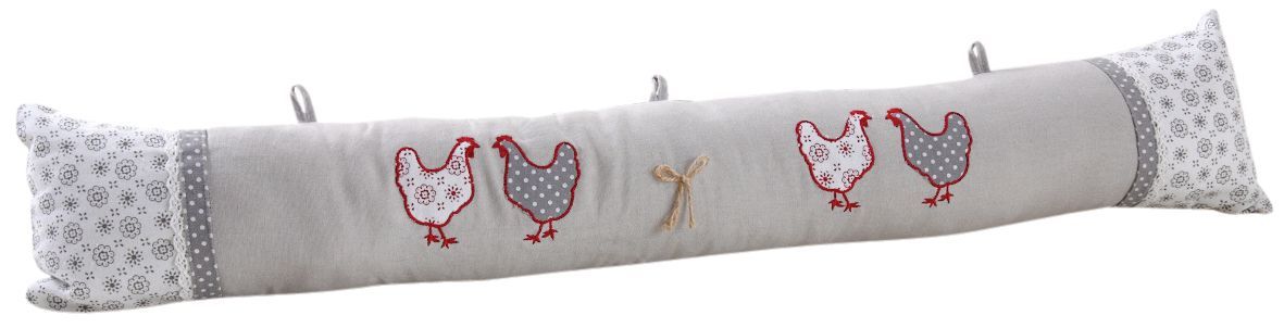 Bas de porte en coton et lin Poule