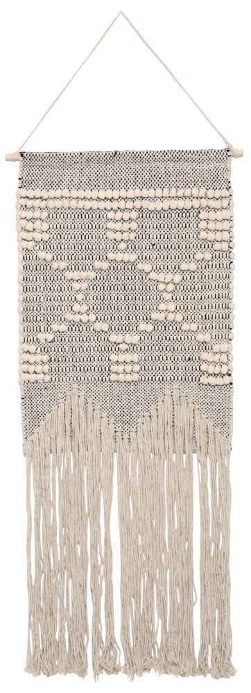 Décoration à suspendre en coton et frange