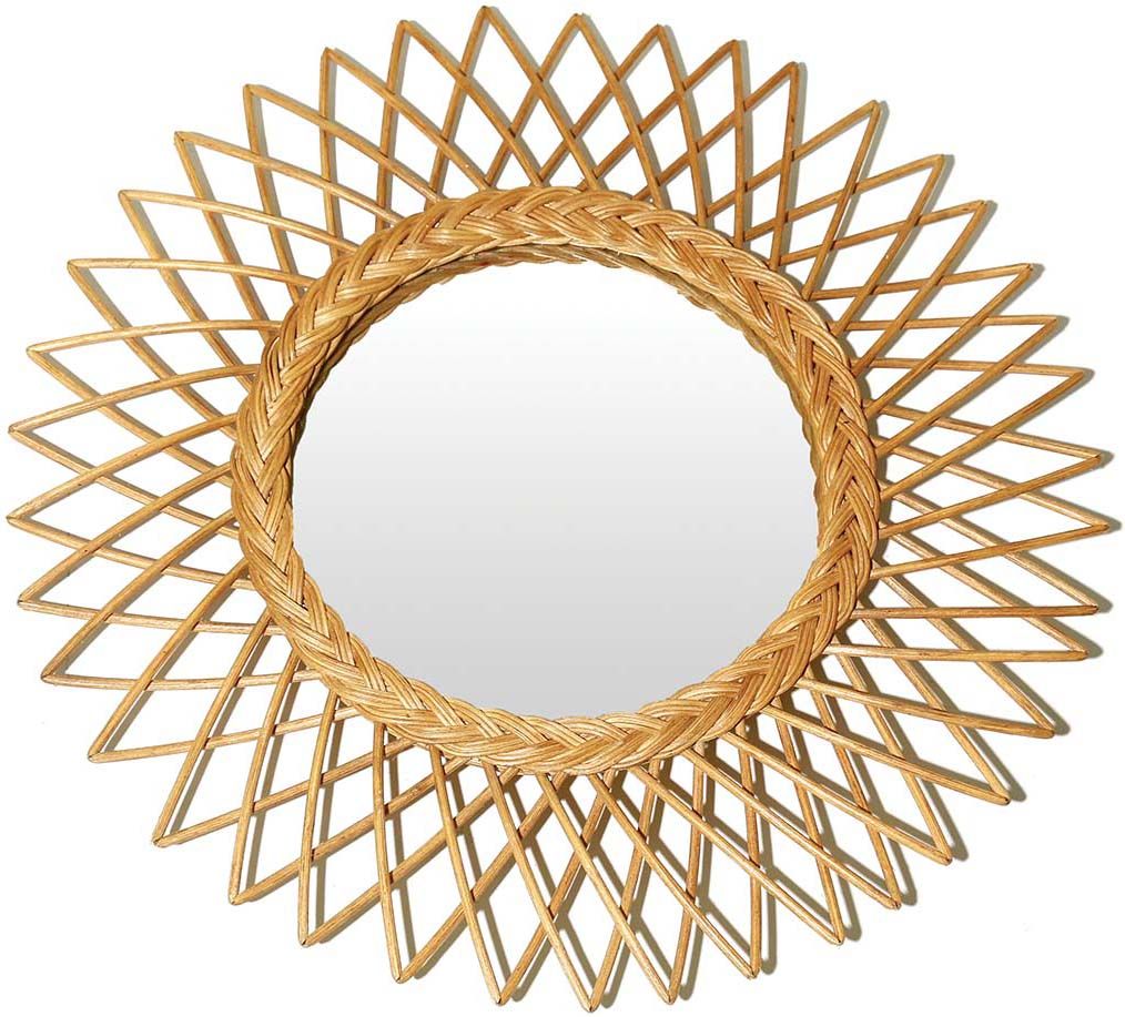 Miroir soleil en rotin Garden