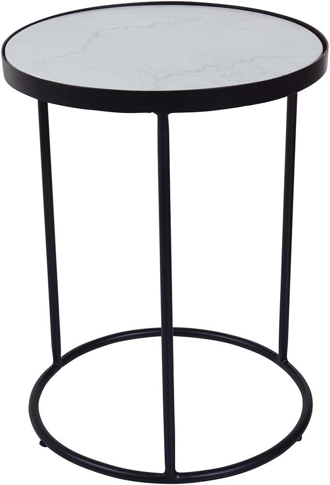 Table d'appoint en métal et marbre Creek
