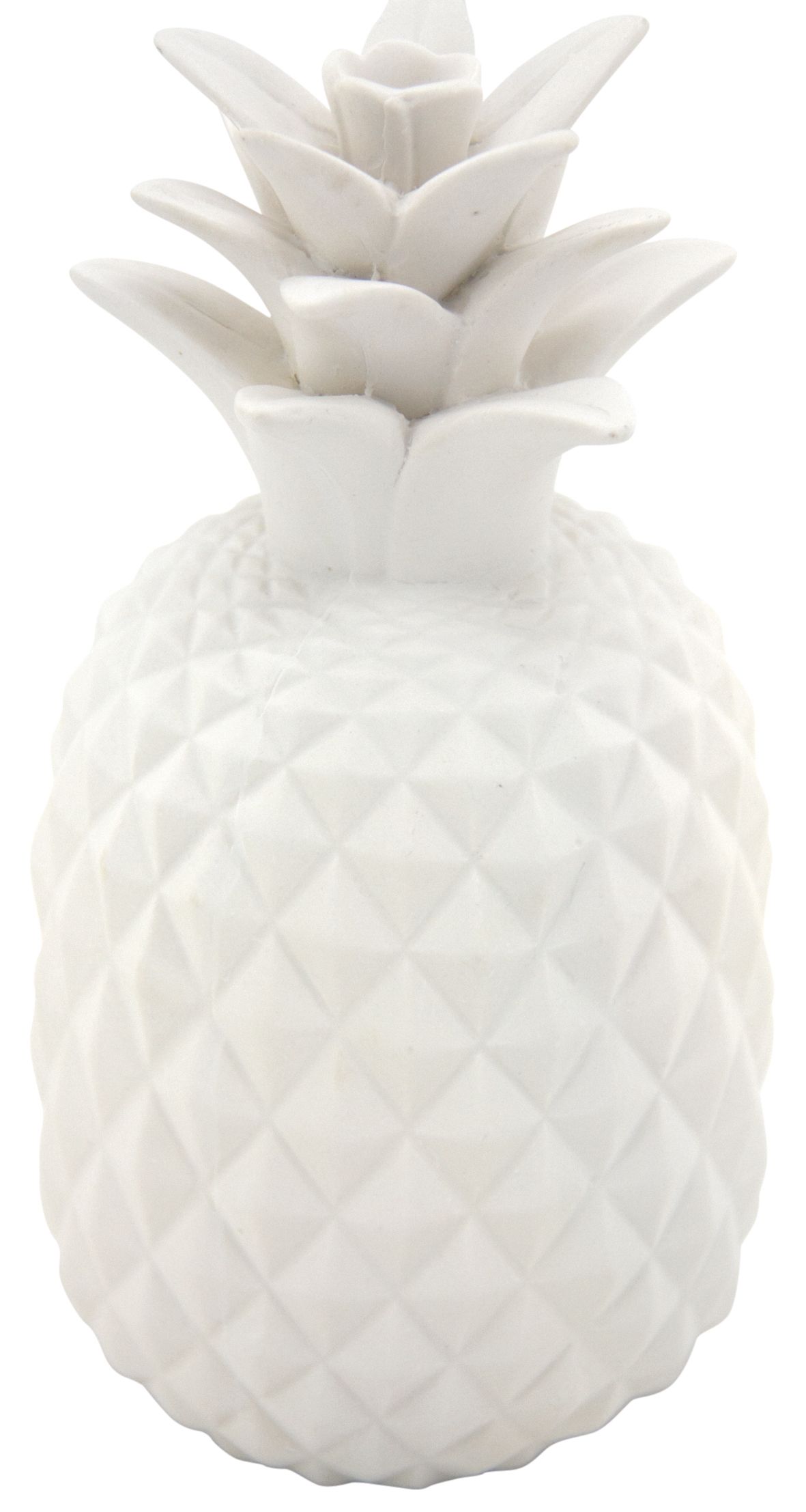 Ananas déco en résine blanche