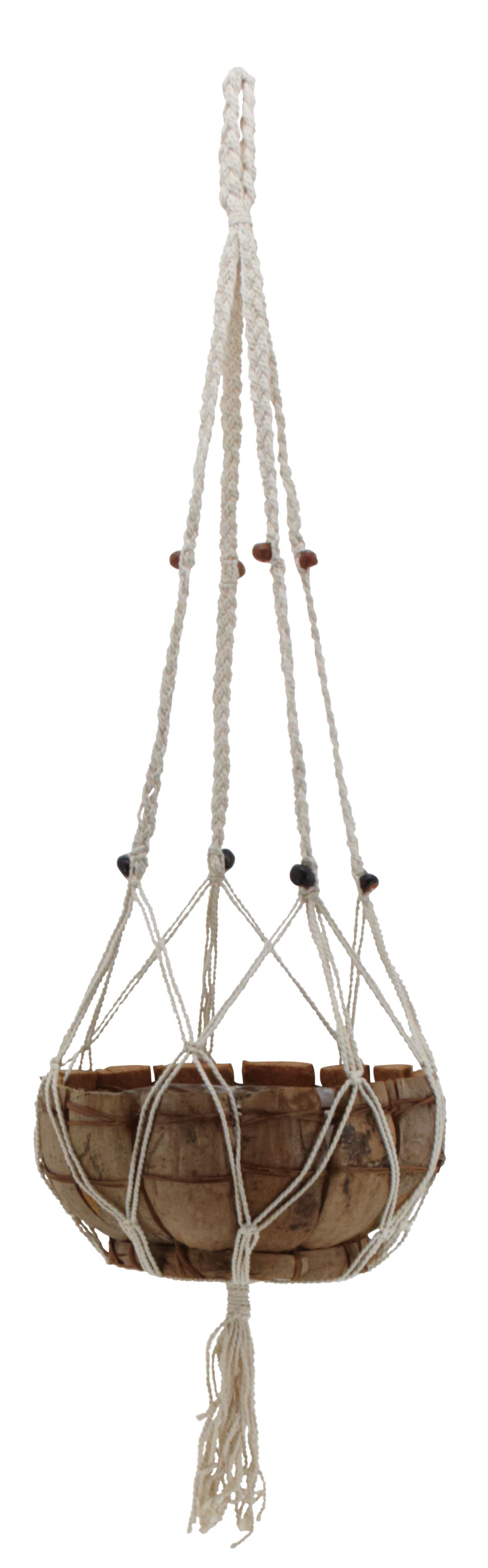 Macramé en jute blanc