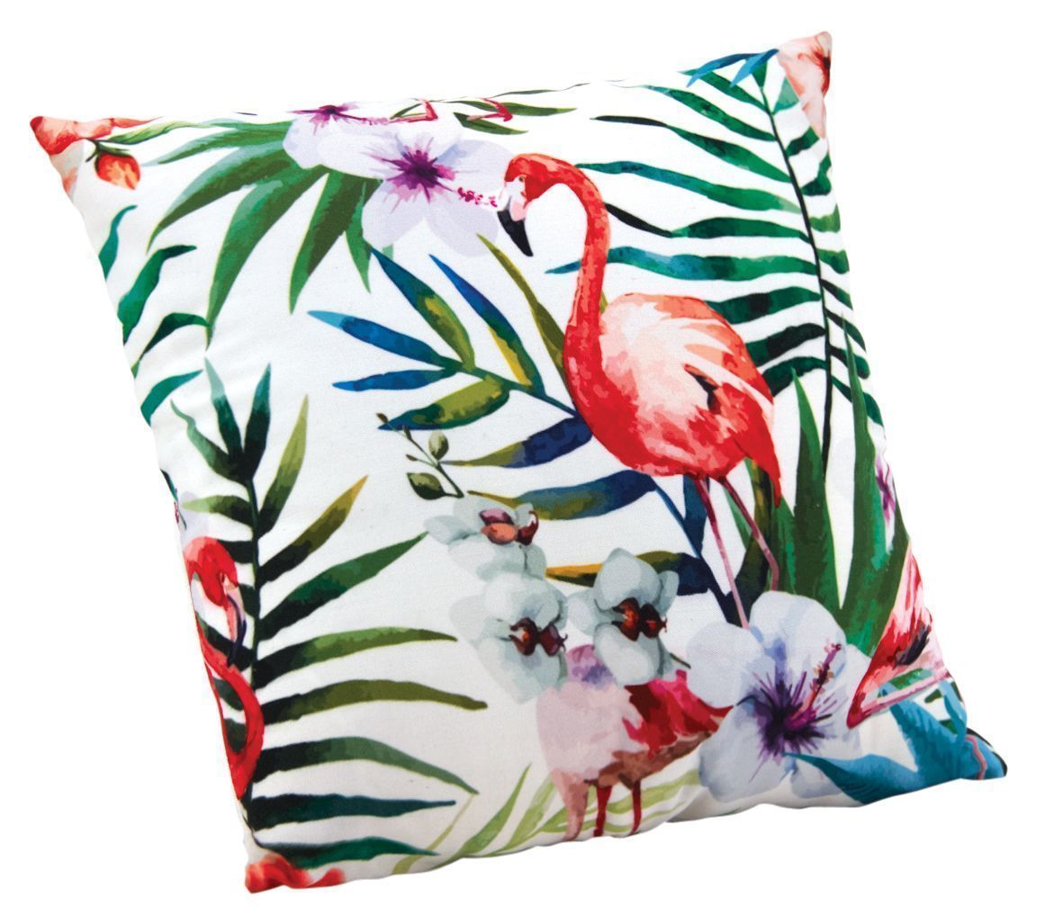 Coussin déhoussable motif flamant rose
