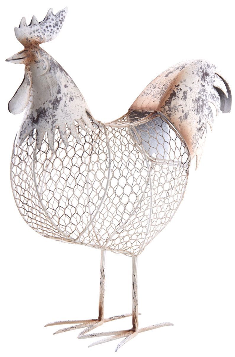 Coq métal laqué vieilli