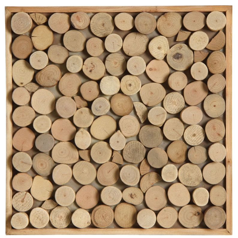 Décoration murale rondins de bois