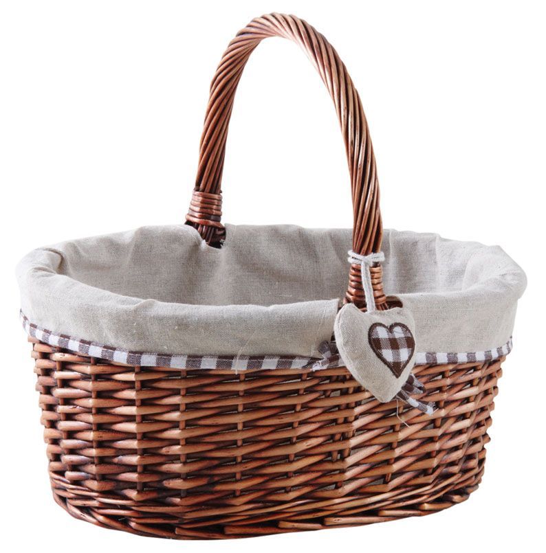Panier Charme en osier fendu avec coeur