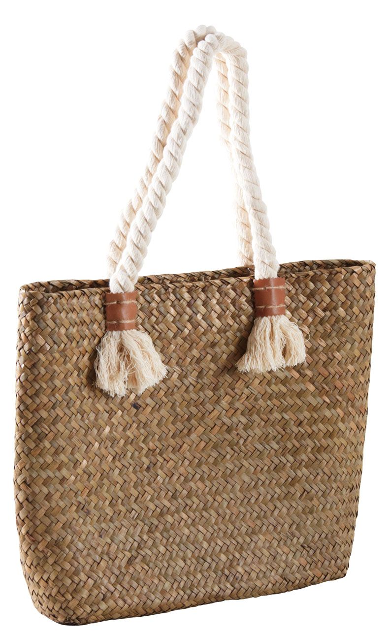 Sac à main jonc naturel et corde
