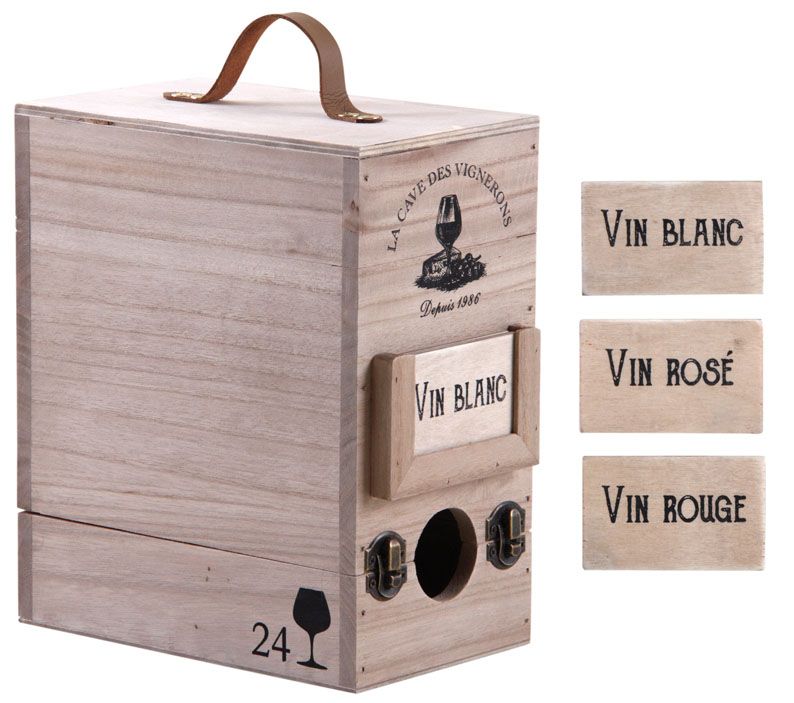 Boite à cubi 3 litres en bois