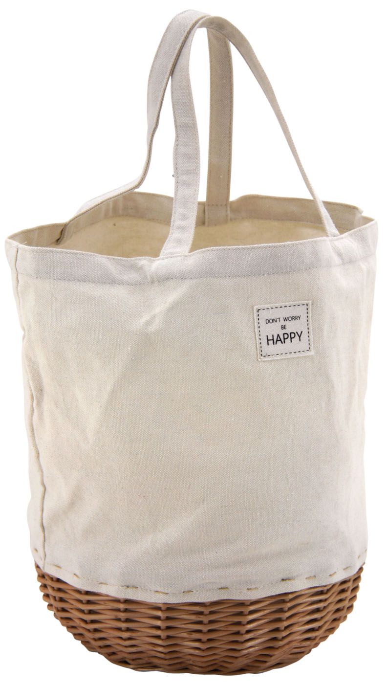 Sac tissu rond fond osier