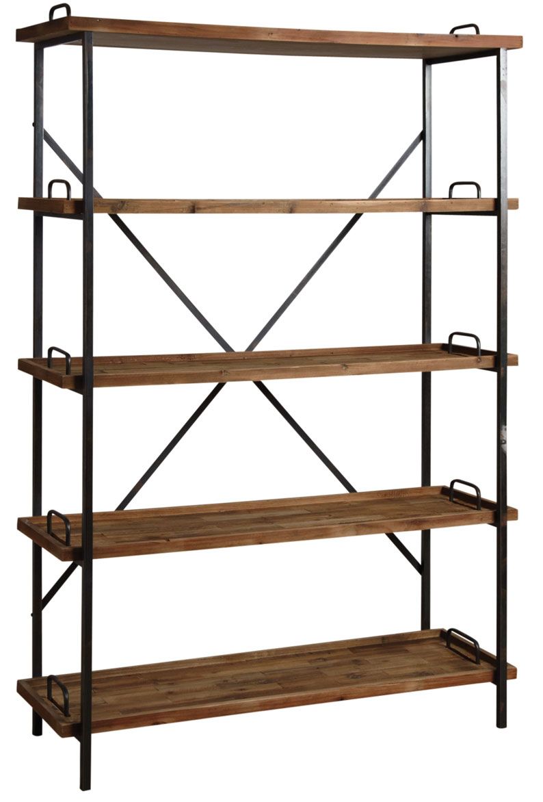 Etagère en bois et métal 5 niveaux
