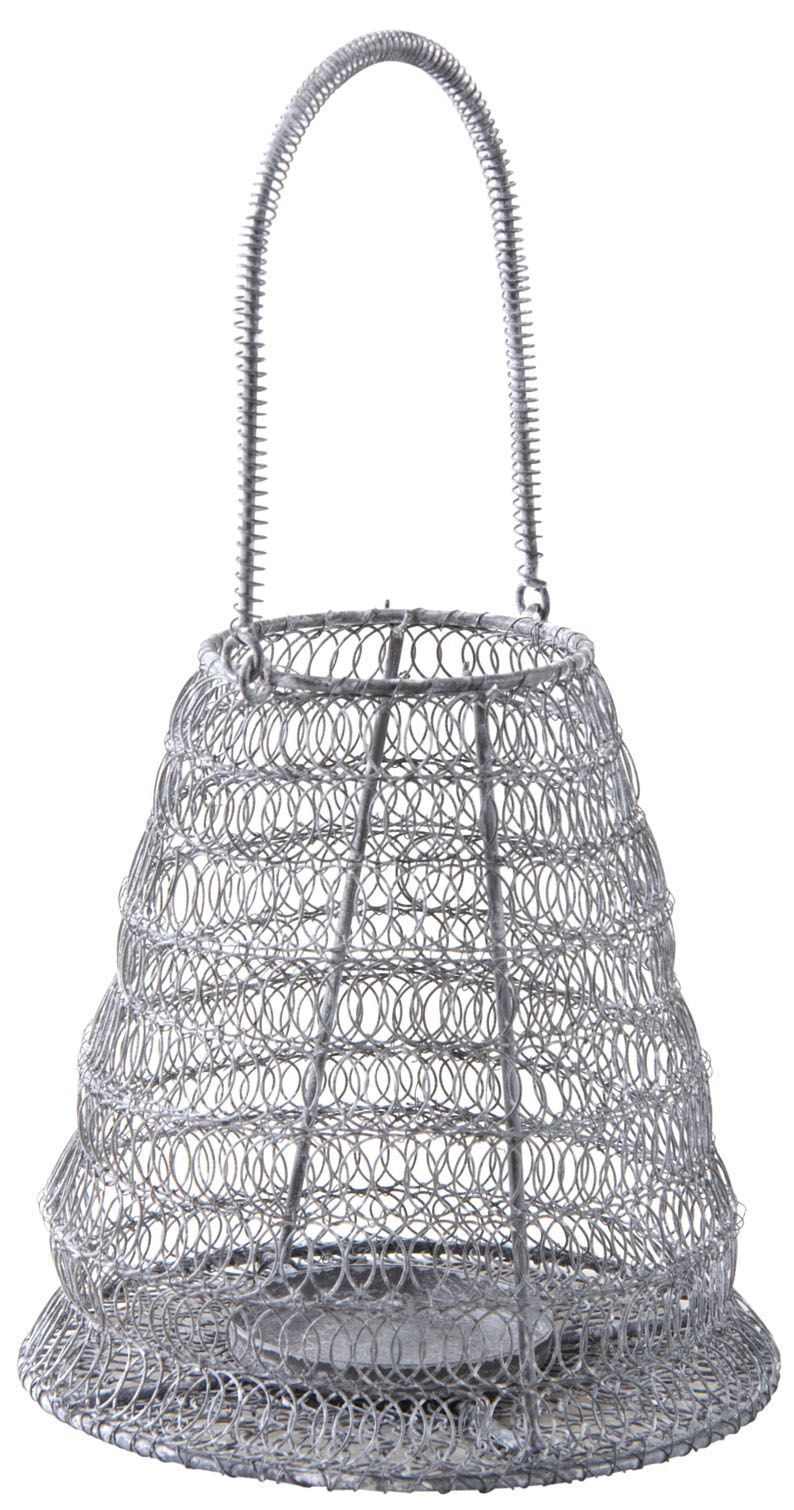 Photophore métal gris blanchi Diamètre 21cm