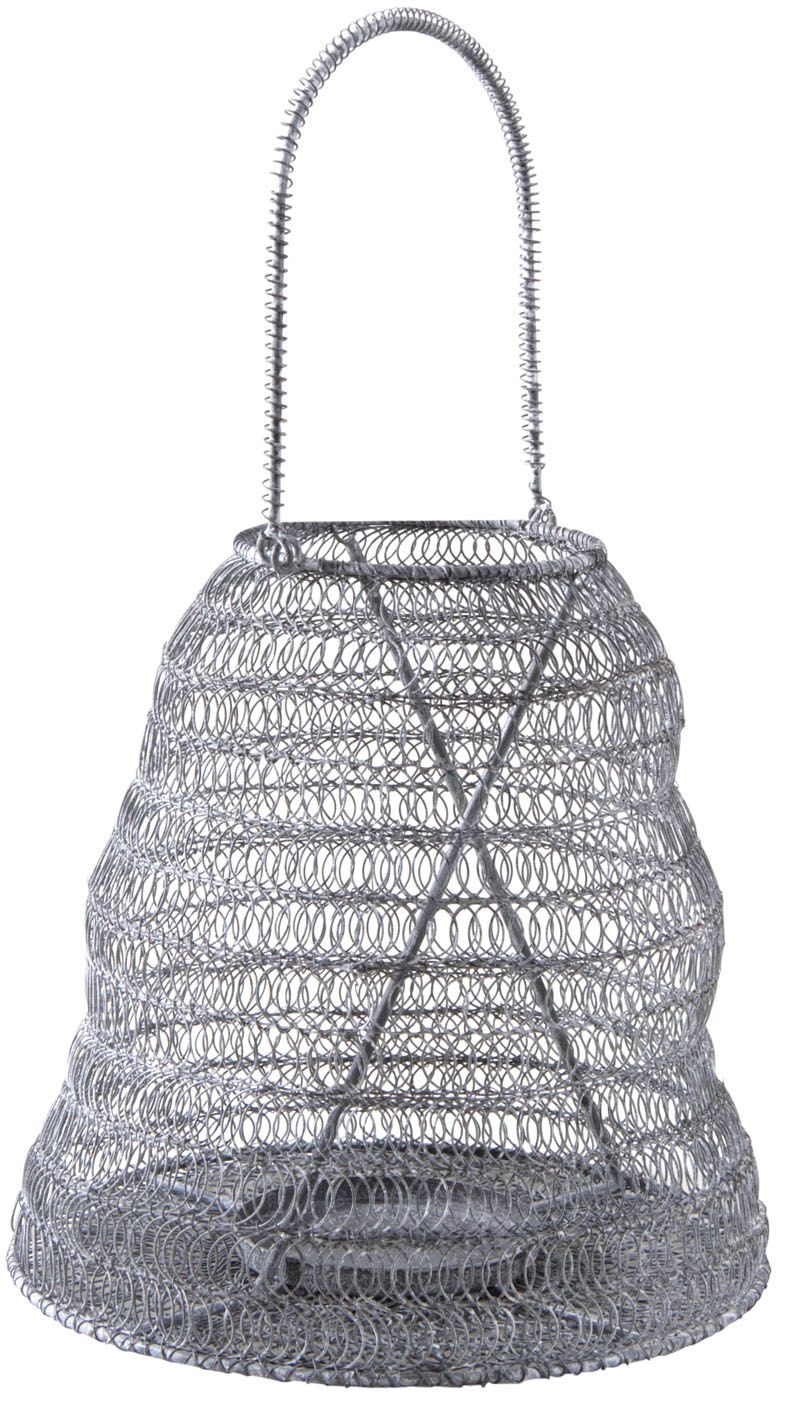 Photophore métal gris blanchi Diamètre 26cm