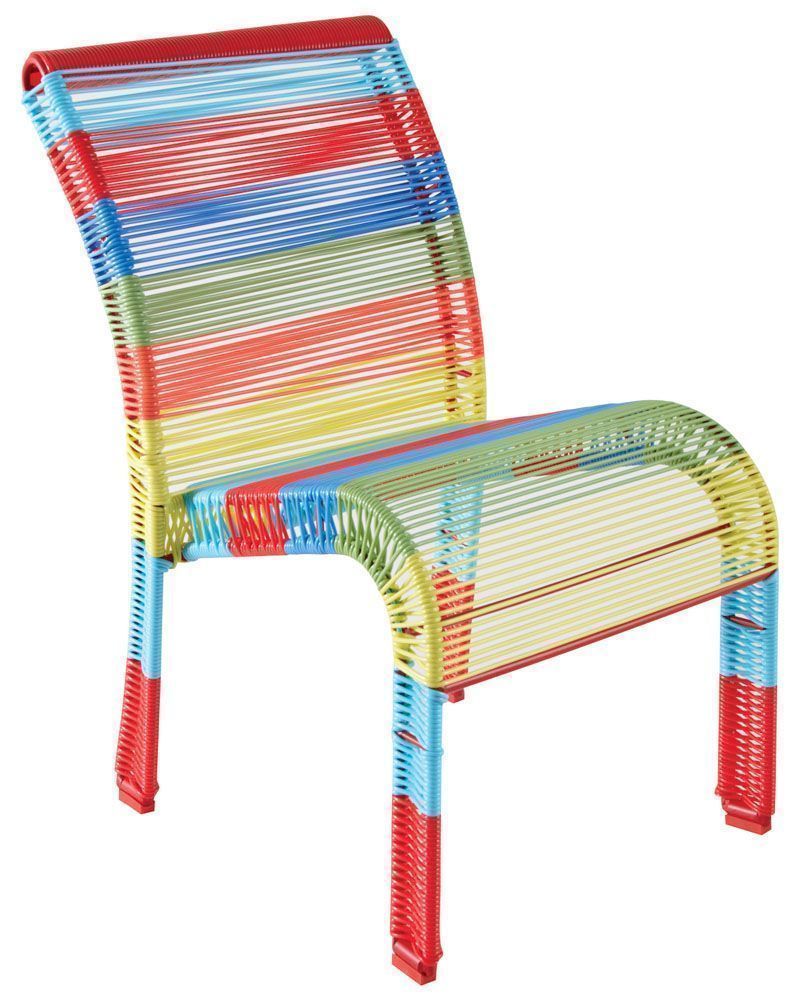Chaise enfant en polyrésine multicolore